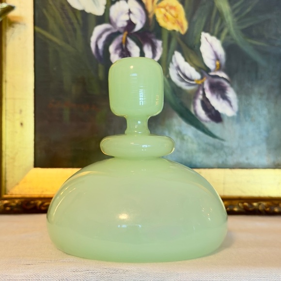 Vintage Murano Seguso Jade Alabastro Glass Perfume Bottle & Stopper - Picture 2 of 8